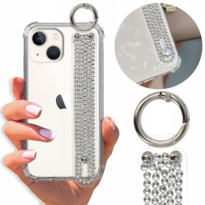 Etui Antishock Pasek Diamenty do IPHONE 13 MINI