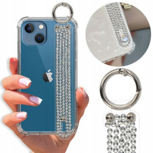 Etui Antishock Pasek Diamenty do IPHONE 14 Case
