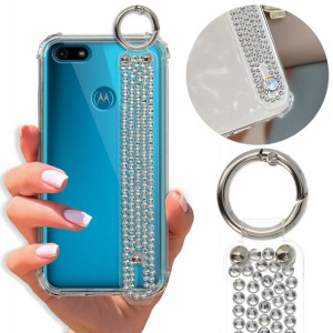 Etui Antishock Pasek Diamenty do MOTOROLA E6 PLAY