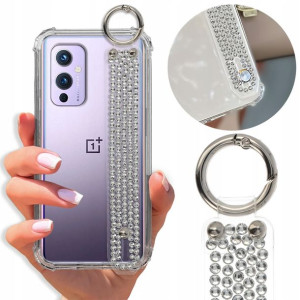 Etui Antishock Pasek Diamenty do ONEPLUS 9 Case