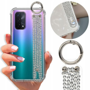 Etui Antishock Pasek Diamenty do OPPO A93 5G Case