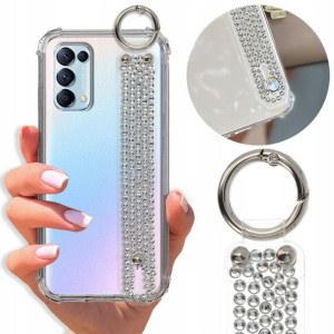 Etui Antishock Pasek Diamenty do OPPO RENO 5 5G