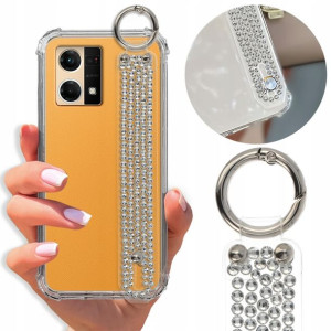 Etui Antishock Pasek Diamenty do OPPO RENO 7 4G