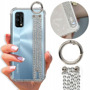 Etui Antishock Pasek Diamenty do REALME 7 PRO Case