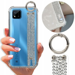 Etui Antishock Pasek Diamenty do REALME C11 2021