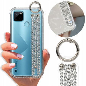 Etui Antishock Pasek Diamenty do REALME C21Y Case