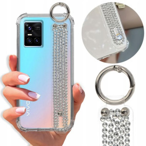 Etui Antishock Pasek Diamenty do VIVO S10 Ochronne