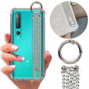 Etui Antishock Pasek Diamenty do XIAOMI MI 10 Case