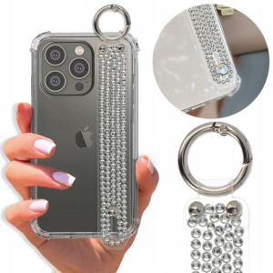 Etui Antishock Pasek Top Diamenty do IPHONE 14 PRO