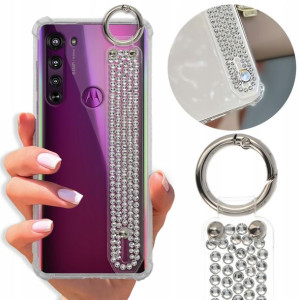 Etui Antishock Pasek Top Diamenty do MOTOROLA EDGE