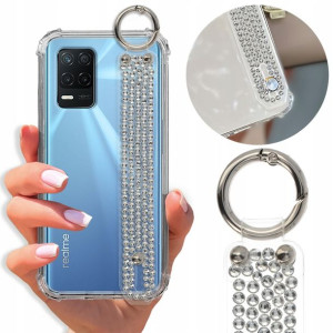 Etui Antishock Pasek Top Diamenty do REALME V13 5G