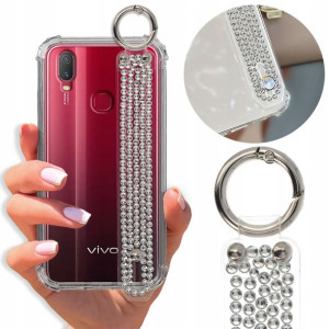 Etui Antishock Pasek Top Diamenty do VIVO Y11 2019