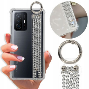Etui Antishock Pasek Top Diamenty do XIAOMI 11T 5G