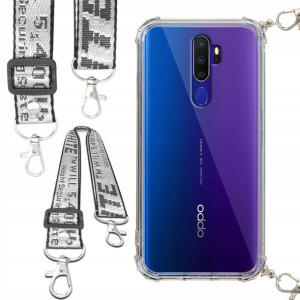 Etui Antishock Smycz Biała OPPO A5 2020 Ochronne