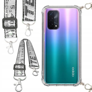 Etui Antishock Smycz Biała OPPO A54 5G Ochronne