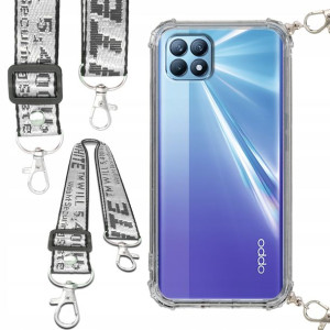 Etui Antishock Smycz Biała OPPO RENO 4 SE Ochronne