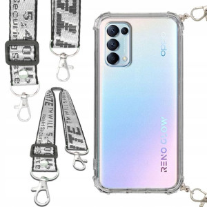 Etui Antishock Smycz Biała OPPO RENO 5 5G Ochronne
