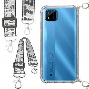 Etui Antishock Smycz Biała REALME C11 2021 Case