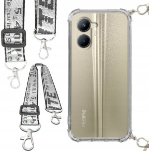 Etui Antishock Smycz Biała REALME C33 Ochronne