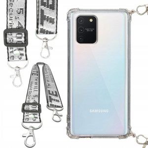 Etui Antishock Smycz Biała SAMSUNG A91 Ochronne