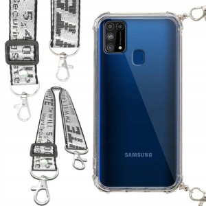 Etui Antishock Smycz Biała SAMSUNG M31 Ochronne