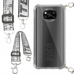 Etui Antishock Smycz Biała XIAOMI POCO X3 Ochronne