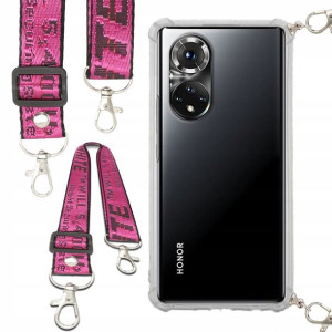 Etui Antishock Smycz Różowa Do HUAWEI HONOR 50 PRO