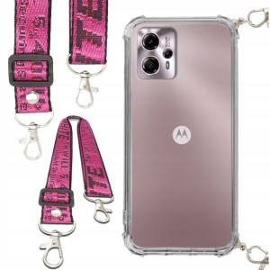 Etui Antishock Smycz Różowa Do MOTOROLA MOTO G13