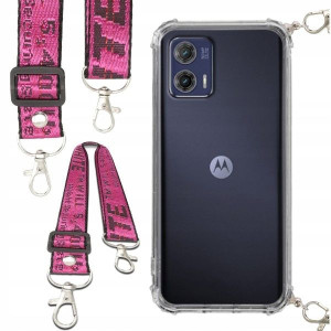 Etui Antishock Smycz Różowa Do MOTOROLA MOTO G73