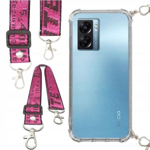 Etui Antishock Smycz Różowa Do OPPO K10 5G Case