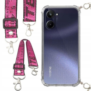 Etui Antishock Smycz Różowa Do REALME 10 4G Case