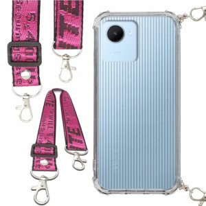 Etui Antishock Smycz Różowa Do REALME C30 Ochronne