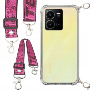 Etui Antishock Smycz Różowa Do VIVO Y35 Ochronne