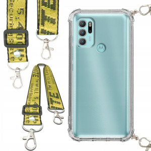 Etui Antishock Smycz Żółta Do MOTOROLA G60S Case