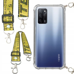 Etui Antishock Smycz Żółta Do OPPO A55 5G Ochronne