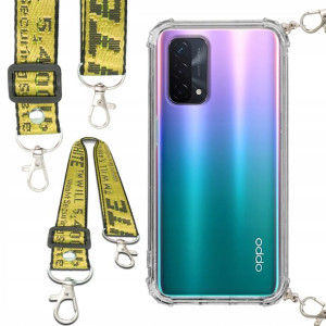 Etui Antishock Smycz Żółta Do OPPO A74 5G Ochronne