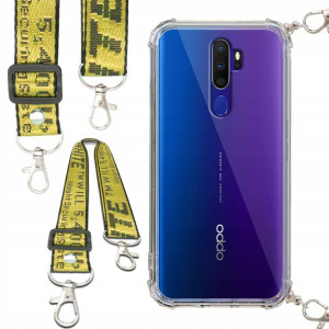 Etui Antishock Smycz Żółta Do OPPO A9 2020 Case
