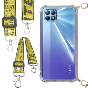 Etui Antishock Smycz Żółta Do OPPO RENO 4 SE Case