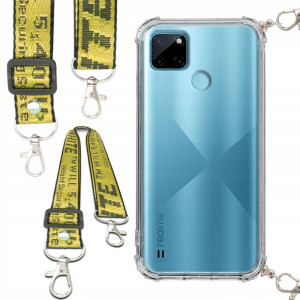 Etui Antishock Smycz Żółta Do REALME C25Y Ochronne