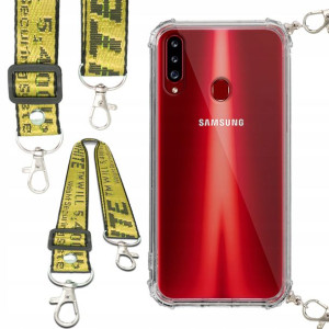 Etui Antishock Smycz Żółta Do SAMSUNG A20S Case