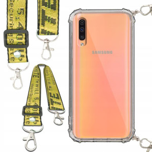 Etui Antishock Smycz Żółta Do SAMSUNG A30S Case
