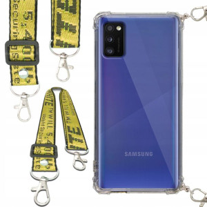 Etui Antishock Smycz Żółta Do SAMSUNG A41 Ochronne