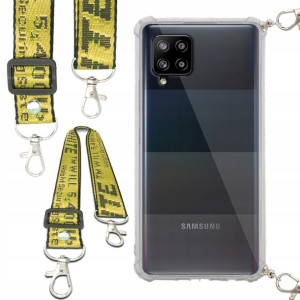 Etui Antishock Smycz Żółta Do SAMSUNG A42 Ochronne