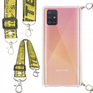 Etui Antishock Smycz Żółta Do SAMSUNG A51 Ochronne