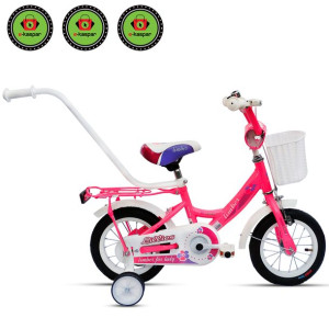 BMX Rower Dziecięcy Rowerek 12 cali + Prowadnik