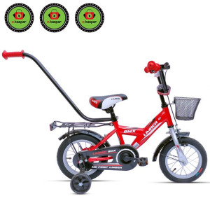 BMX Rower Dziecięcy Rowerek 12 cali + Prowadnik