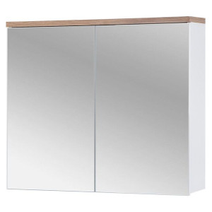 HAKANO  Szafka łazienkowa wisząca FARGO 70x80x20 biała lustro