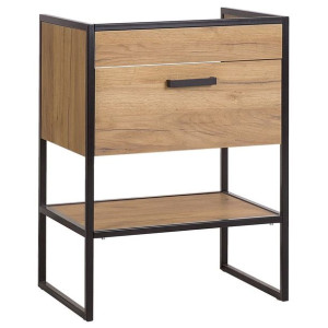HAKANO  Szafka łazienkowa COSSA 82x60x46 dąb craft złoty czarny mat