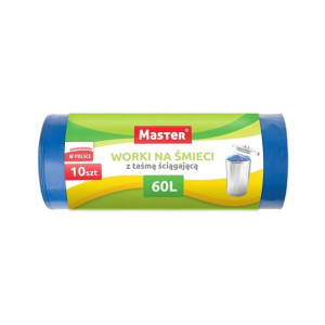 Worki na śmieci 60L z taśmą Master 10szt.