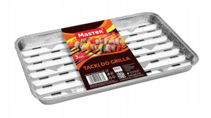 Tacka do grilla aluminiowa Master 3szt. 35x22cm